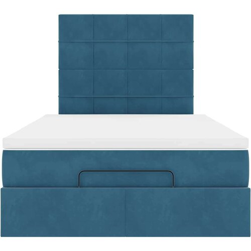 VidaXL Okvir kreveta s madracima tamnoplavi 120x200 cm bar&amp;scaron;unasti Slike