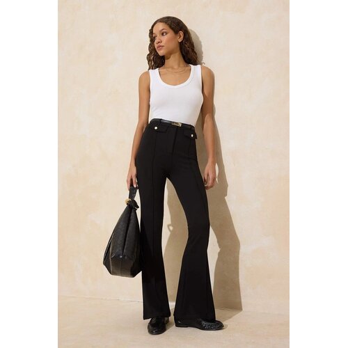 TRENDYOLMILLA ženske pantalone Twoss26Pl00005, Crna-Black Cene