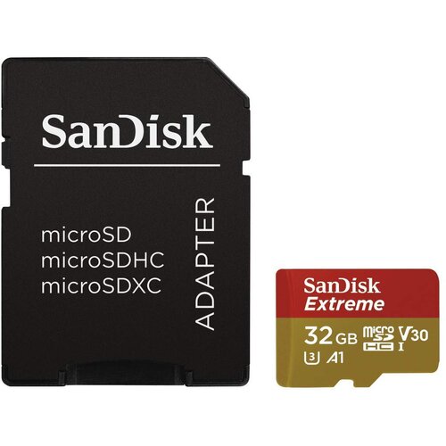 San Disk 32GB Extreme Micro SDHC A1 CL10 V30 UHS-I U3 100MB/s Mobile spominska kartica + adapter Cene