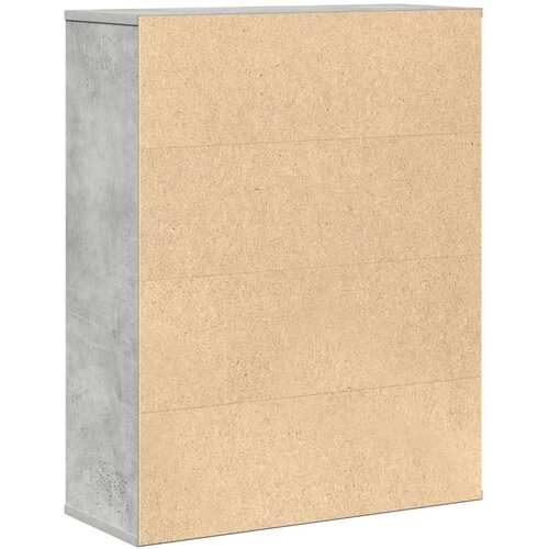VidaXL Regal za knjige boja betona 60x24x76,5 cm konstruirano drvo Slike