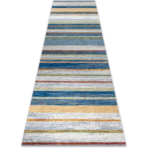 RugsX Preproge ANDRE 35950 pralna preproga Linije, kocka geometri 80x200 cm Modra Slike