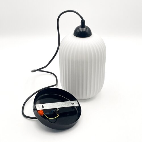  Visilica na sajli HARMA 1xE27/15W/230V &amp;Oslash; 14 cm bela/crna Slike