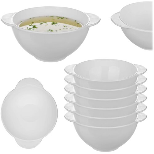 KADAX Skleda 500 ml za juho, bor&scaron;č, ramen, skleda za bujon, bela, 6 kosov, (5000355832) Cene