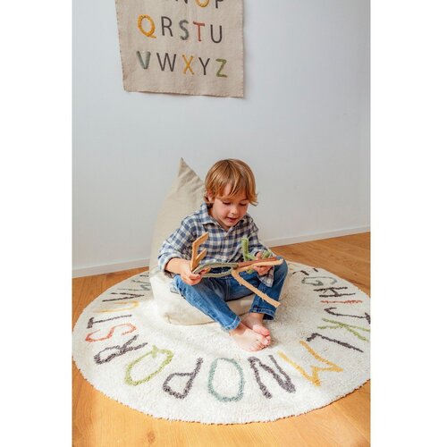Lorena Canals Krem pamučan dječji tepih za igru &amp;oslash;120 cm ABC Color and Letters &amp;ndash; Slike