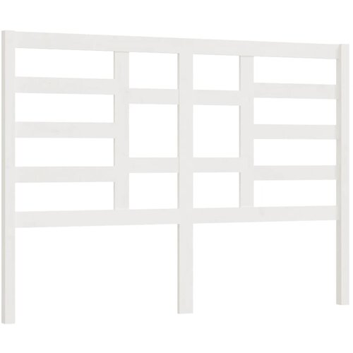 Maison Chic posteljno vzglavje - vzglavna omarica - nočna omarica belo 126x4x104 cm trdna borovina, (21705534) Cene