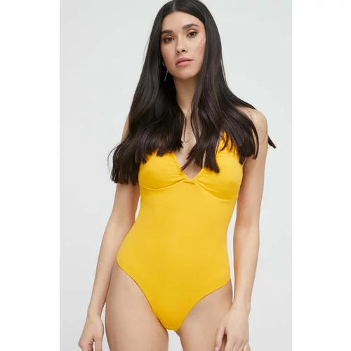 OAS Jednodijelni kupaći kostim boja: žuta, lagano učvršćene košarice