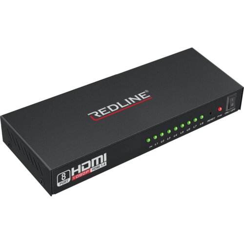 Redline HDMI razdelilnik, 1 vhod - 8 izhodov - HS-8000 Cene
