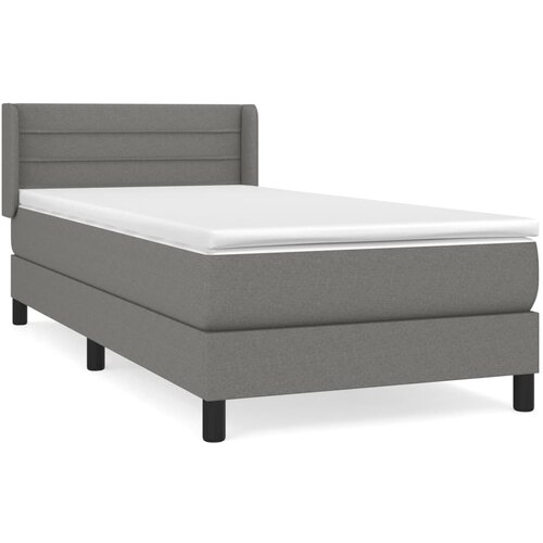 Maison Chic Box spring postelja - Vzmetna postelja z vzmetnico temno siva 90x200 cm blago SL13818, (21903700) Slike