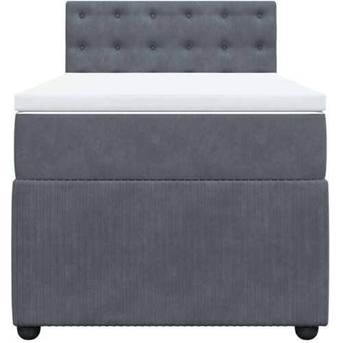 VidaXL box spring krevet s madracem tamnosivi 100x200 cm bar&amp;scaron;unasti Slike