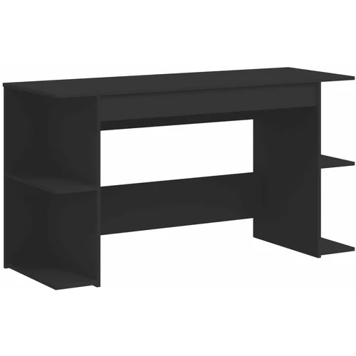 vidaXL Pisalna miza črna 140x50x75 cm inženirski les, (21215532)