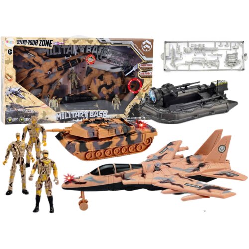 Lean_Toys Vojaški set Vojaški tank Jet Vojaki Zvok Luči Cene