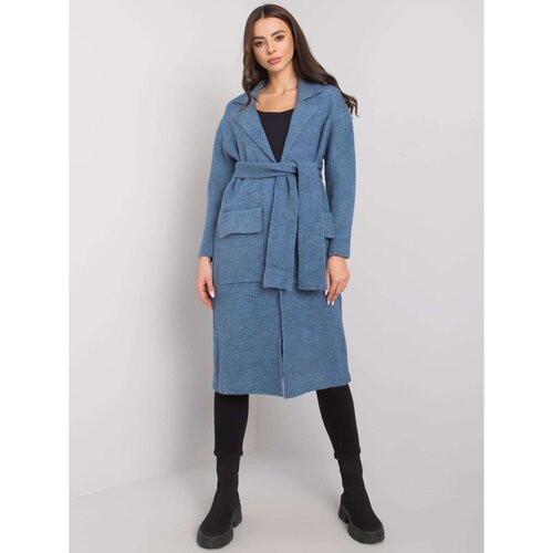 Fashion Hunters RUE PARIS Blue cardigan with pockets Slike