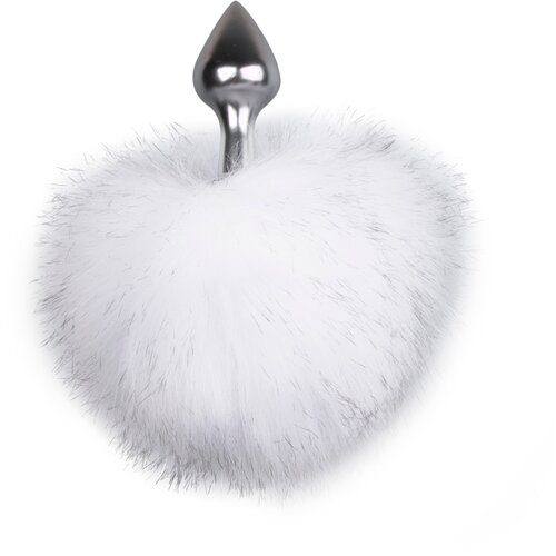 EasyToys Bunny Tail Plug Silver/White Slike