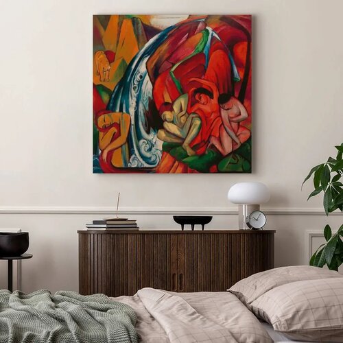  Slika - Franz Marc &amp;ndash; The waterfall (Women under a waterfall) 60x60 Standard Slike