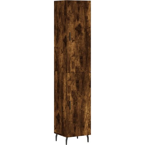 Maison Chic Visoka omara - Komoda - Predalnik dimljeni hrast 34,5x34x180 cm inženirski les, (21720741) Slike