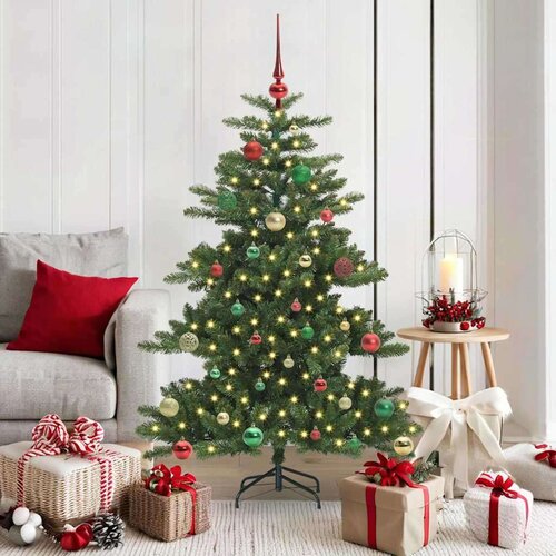 vidaXL Umjetno božićno drvce s nogom with LEDs s stalakom 150cm PVC Cene
