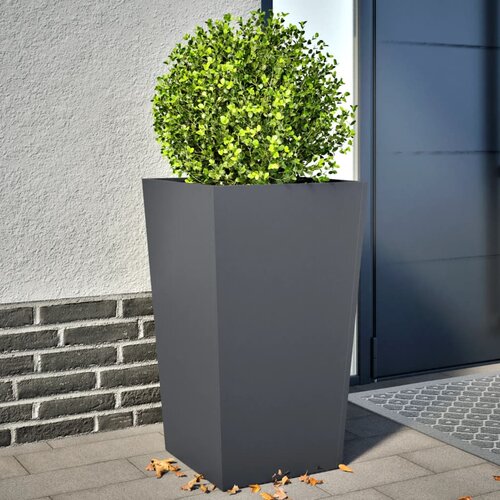 Furnova Vrtna visoka greda 2 kosa antracit 45x45x75 cm jeklo, (21921158) Cene