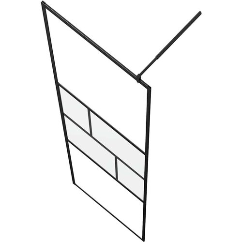  Zid za walk-in tu&amp;scaron; Crna 80 x 195 x 0.5 cm Staklo i aluminij Slike