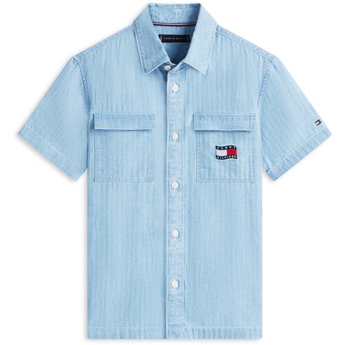 Tommy Hilfiger Srajca mornarska / moder denim / rdeča / bela Cene