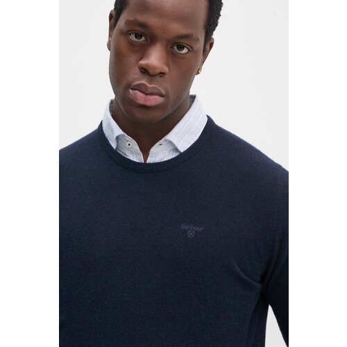 Barbour Puloverji Essential Crew Neck Jumper - Navy Modra Slike