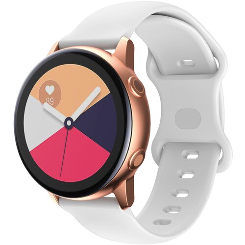Cadorabo silikonski zapestni pas 22 mm, združljiv s samsung galaxy gear S3/Gear 2 v white - nadomestni trak za huawei watch gt za watch 2 pro za ticwa, (20615992) Cene