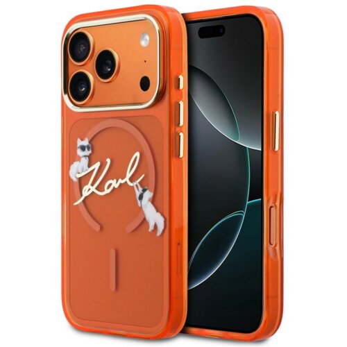  maska karl lagerfeld iml choupettes karl script logo magsafe za iphone 17 pro narandzasta Cene
