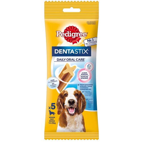 Pedigree Dentastix dnevna nega zob - Za srednje velike pse (10-25 kg), 5 kosov (128 g) Slike