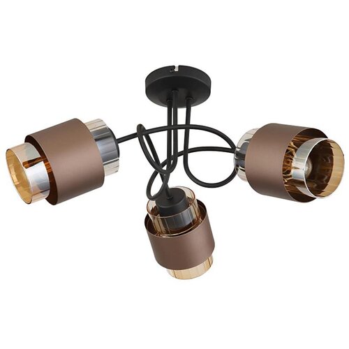 Globo 15560-3DC - Plafonski luster MILLEY 3xE27/40W/230V crna/brončana Slike