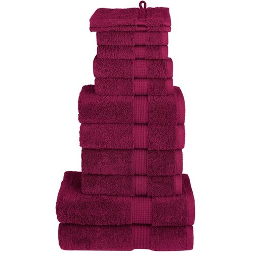 vidaXL 12-dijelni vrhunski set ručnika SOLUND bordo 600 gsm Cijene