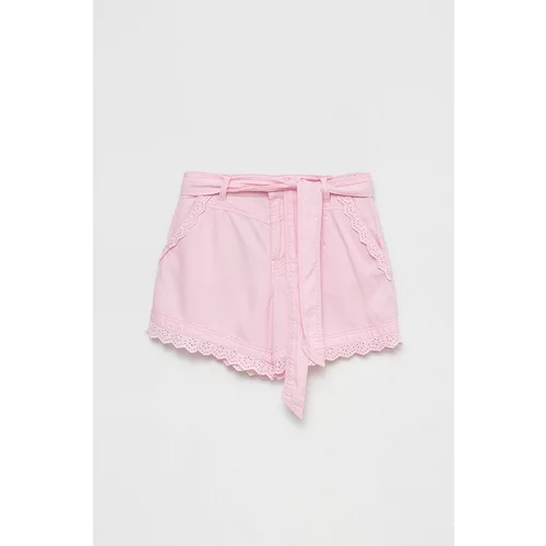 Guess Otroške kratke hlače roza barva,