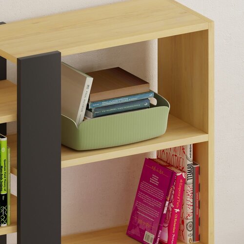 Marckeric Crna/u prirodnoj boji biblioteka u dekoru hrasta 80x152 cm Axel &amp;ndash; Slike
