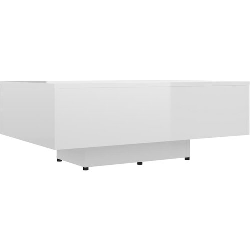 Maison Chic Klubska mizica - kavna mizica - Nizka mizica visok sijaj bela 85x55x31 cm iverna plo&amp;scaron;ča, (21752389) Slike