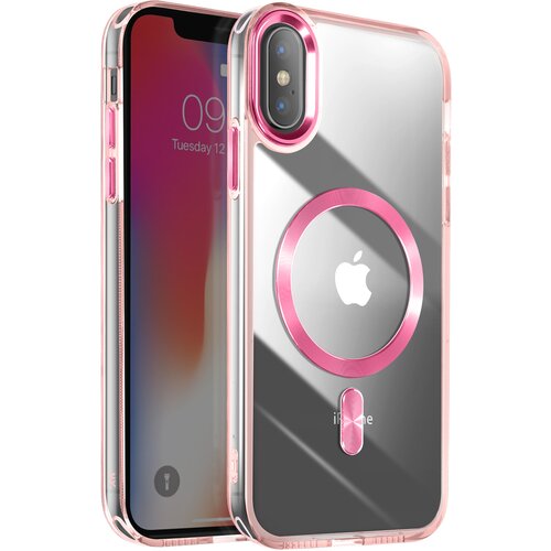 AVIZAR Ohi&scaron;je MagSafe za iPhone XS in X Nazaj kristalna barva, &Scaron;ampanjec roza, (5000017084) Cene