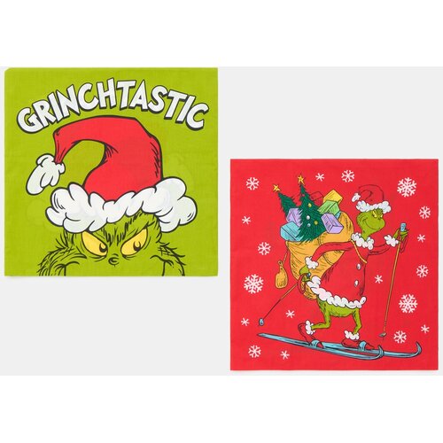 Sinsay Pamučne navlake za jastuk s božićnim motivom 2 komadak Grinch Slike