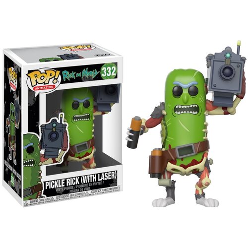 Funko Mini Figure Rick and Morty POP! Animation Vinyl Figure - Pickle Rick with Laser Cene