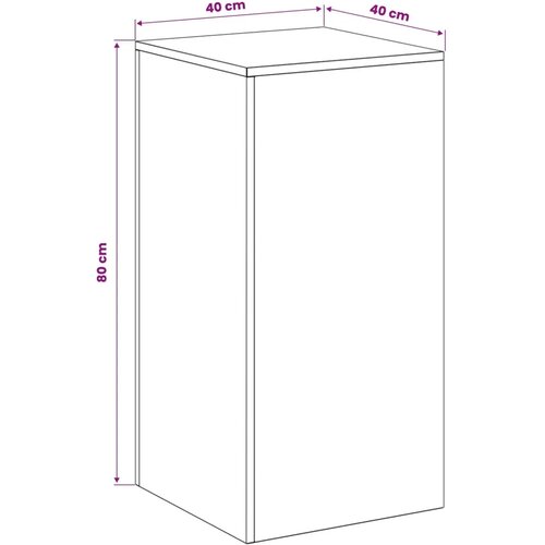 Stalak za biljke Bijela 40 x 40 x 80 cm Čelik - Bijela 1x (40 x 40 x 80 cm) Slike