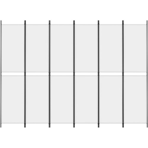  pregrada s 6 panela bijela 300 x 220 cm od tkanine Slike