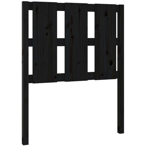 Maison Chic posteljno vzglavje - vzglavna omarica - nočna omarica črno 80,5x4x100 cm trdna borovina, (21706006) Slike