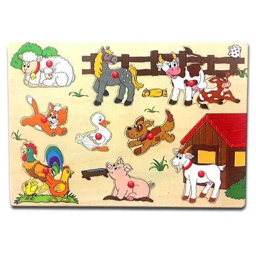 Woodyland Životinje na farmi drveni puzzle Cijene