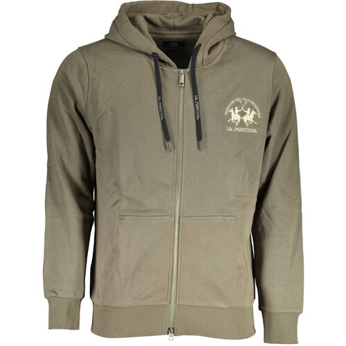 La Martina MEN&amp;amp;#39;S GREEN ZIPPED SWEATSHIRT Slike