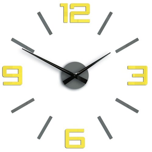  Moderna stenska ura SILVER XL GREY-YELLOW greyyellow (Nalepne) Cene