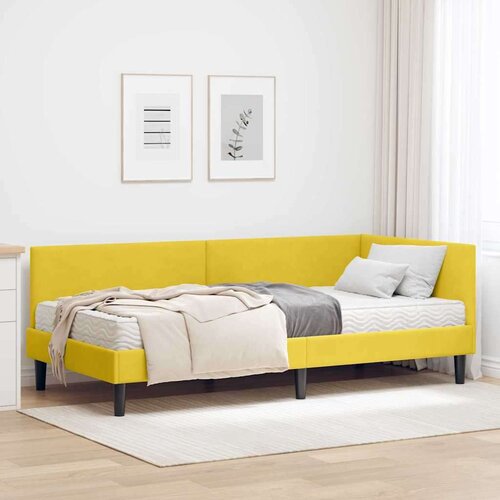  Kotni okvir postelje z matrico Drugo 2 pcs Rumena Žamet, (5000121135) Cene