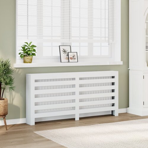 vidaXL Pokrov za radiator bel 175x20x82 cm inženirski les Cene