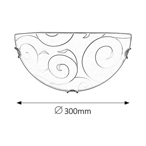 Rabalux harmony lux zidna lampaD30 E27 60W hrom/bela Z6DDQ2J Slike