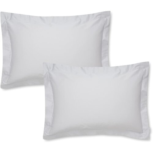 Bianca set od 2 sive jastučnice od pamučnog satena Oxford, 50 x 75 cm Slike