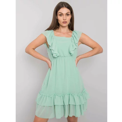Fashion Hunters Green dress with frills from Safina