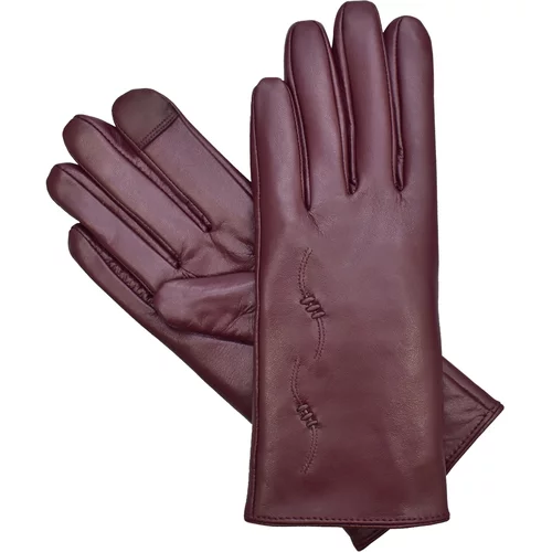 Semiline Woman's Women Leather Antibacterial Gloves P8205-3