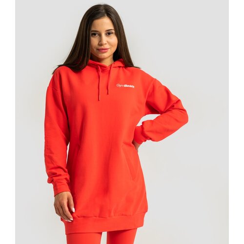 GymBeam Ženska dukserica Limitless Longline Hot Red Cene