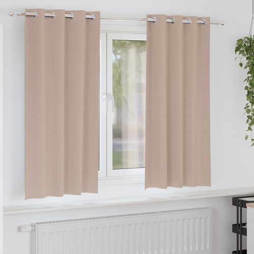 vidaXL Zavese z zavesami 2 pcs Taupe 175 x 140 cm Poliester Cene