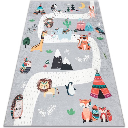 RugsX Preproge BAMBINO 2160 pralna preproga Streets, Indijanska v 140x190 cm Siva Cene